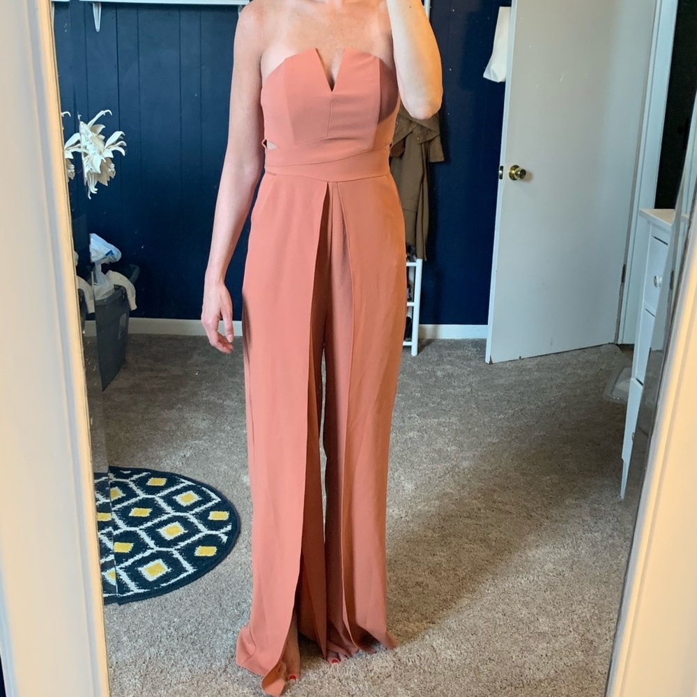 Luxxel v strapless jumpsuit